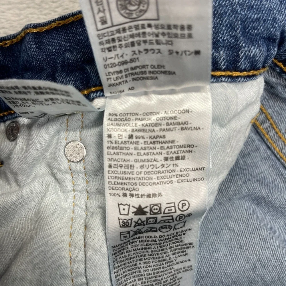 Levi's Jeans Mens 34x32 Blue Denim 527 Stretch Faded Mid Rise Slim Bootcut Leg